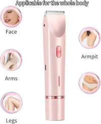 2 in 1 Dual-Head Shaver Waterproof Rechargeable, for Armpit, Legs, Arms