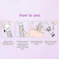 2 in 1 Dual-Head Shaver Waterproof Rechargeable, for Armpit, Legs, Arms